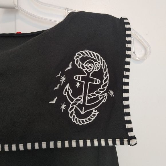 NEW Hell Bunny XS Nautical Collared Dress Size XS - Picture 7 of 8